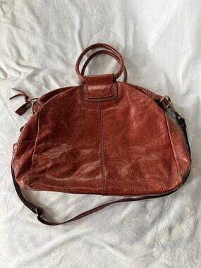 HOBO Leather Satchel Handbag in Rust Red - Women Bags